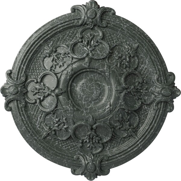 Ekena Millwork Hamilton Ceiling Medallion (Fits Canopies up to 3 3/4"), 17 3/8"OD x 1 3/4"P, Athenian Green Crackle CM17HAAGC - main